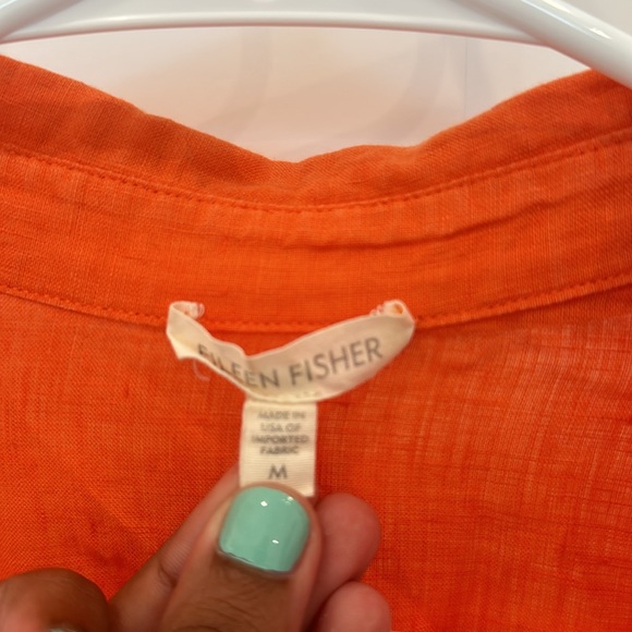EILEEN FISHER ORANGE BLOUSE - Picture 2 of 4